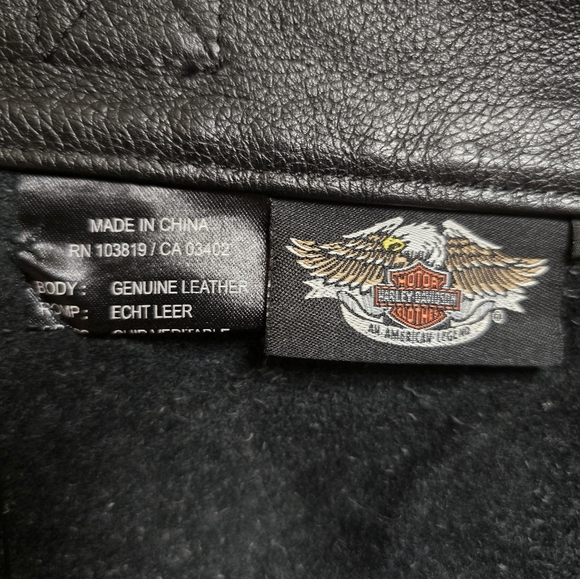 Harley-Davidson Black Leather Motorcycle Chaps - Picture 15 of 15